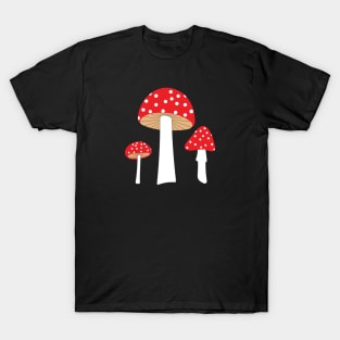 Red polka dot mushrooms T-Shirt